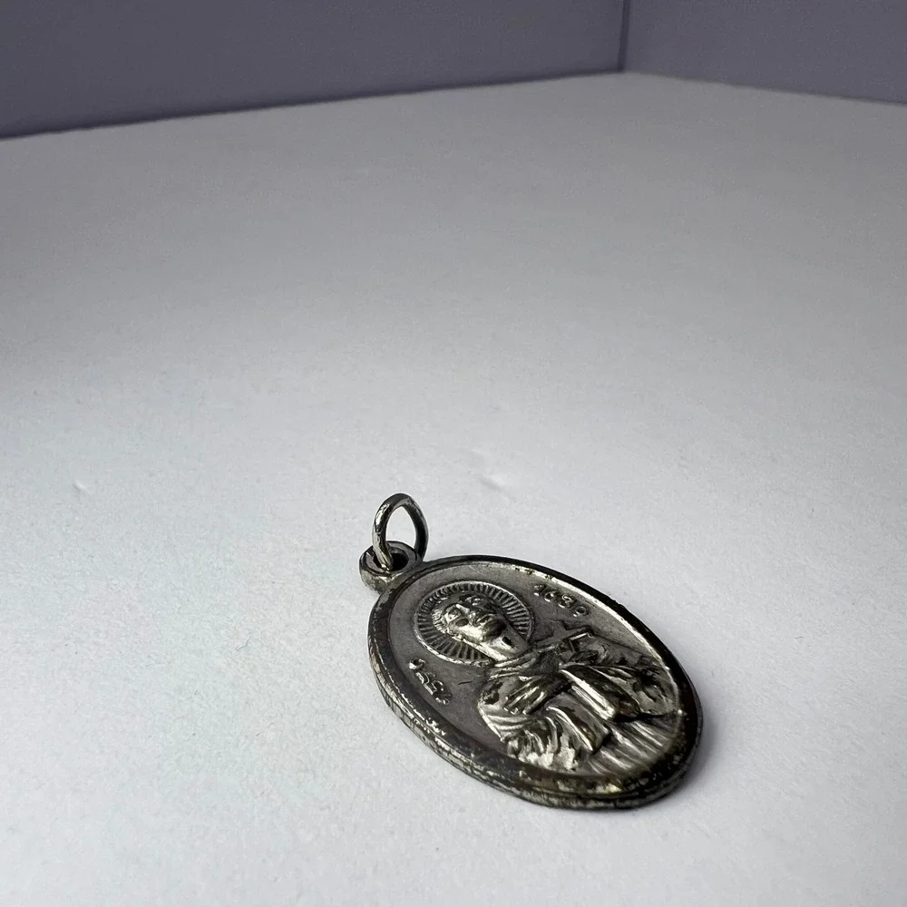 Vintage St Martin De Porres Medal Oval Patron Saint Social Justice Catholic